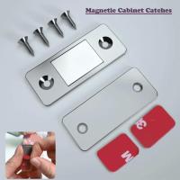 Mintiml 2pcs/Set Magnet Door Stops Magnetic Cabinet Catches Hidden Door Closer With Screw For Closet Cupboard Furniture Hardware