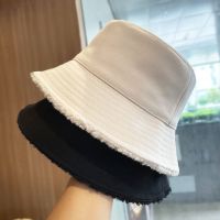 [COD] Lamb wool double-sided wearing fisherman hat female autumn and winter star with the same all-match thickened warm plush basin