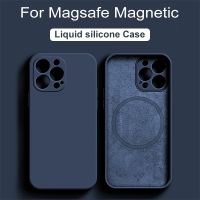 Original For Magsafe Liquid Silicone Case For iPhone 14 11 13 12 Pro Max Mini XR X XS 8 Plus SE Wireless Charging Magnetic Cases