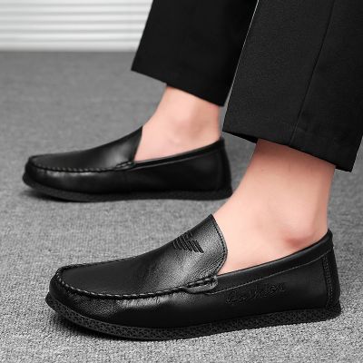 TOP☆SAGYRITE Men Loafers Comfort Formal Shoes for Men Outdoor Casual Leather Shoes Men Slip-Ons
