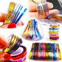 【CW】 1/2/3mm Mixed size 3 Rolls/set Fashion Colorful Rolls Striping Tape Tips Decoration Sticker Applique