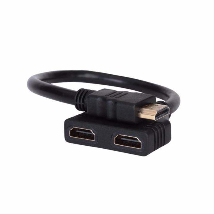 2สองพอร์ตy-splitter-1080จุดhdmi-v1-4ชายกับคู่อะแดปเตอร์หญิง1ใน2จากhdmiแปลงเชื่อมต่อสายเคเบิ้ลสาย