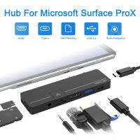 jianzhifen ฮับสำหรับพื้นผิว Microsoft ProX อะแดปเตอร์โปร8แท่นวางมือถือ USB 3.0 Type-C พอร์ตการ์ดความจำ Replicator อะแดปเตอร์เครื่องอ่านการ์ดอีเทอร์เน็ต