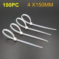 100PCS High-quality High Strength 4 X 150MM White Self-locking Nylon Cable Ties