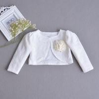 2021 New Baby Girls Shrug Fashion Girls Long Sleeves Lace Bolero Formal Toddler Wedding Party Jacket