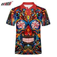 2023 New Polo Shirt Men Pattern Skull 3d Printed Shirt Men Short Sleeve Tops Casual Short Sleeve Polo Male Clothing Shirt{trading up}