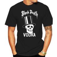 เสื้อยืดสีดำสำหรับผู้ชายเสื้อยืดสีดำลาย Death Vodka S-3Xl คุณภาพสูง2023ใหม่เสื้อยืดแขนลำลองขาสั้นคอกลมพิมพ์ลายแฟชั่นผ้าคอตตอน100%