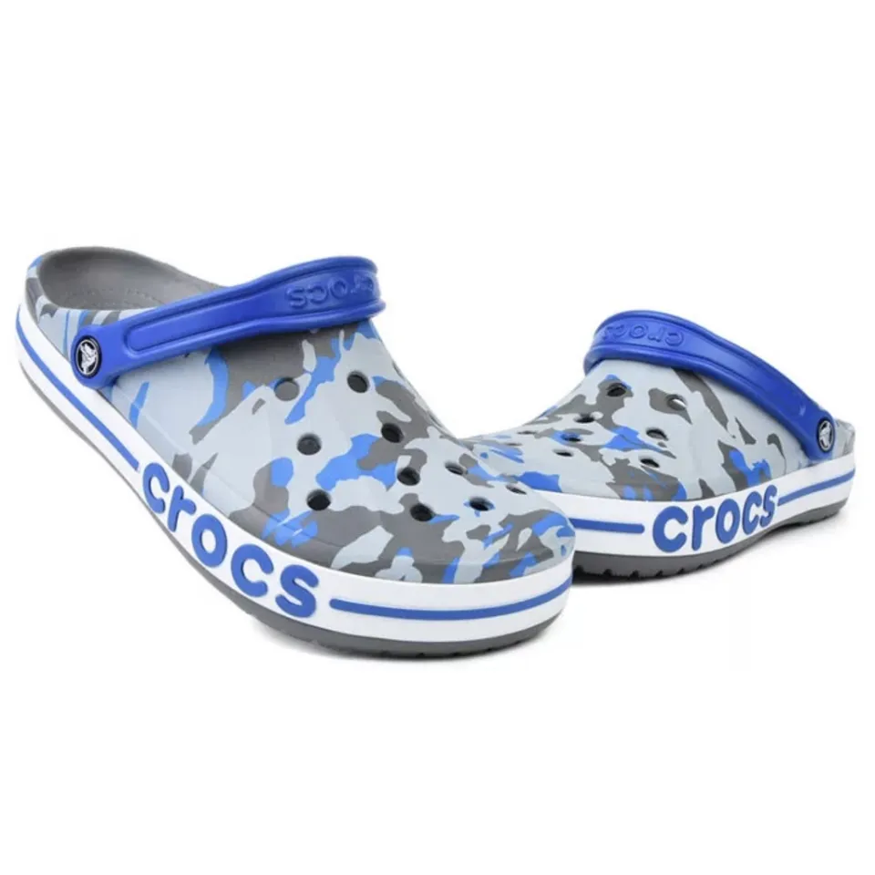 crocs camouflage blue