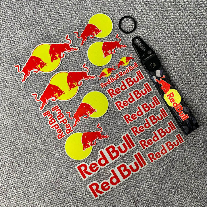 Red Bull Stickers Motorcycle Modification Sponsor Reflective Waterproof
