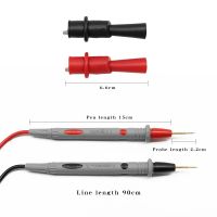 ‘；。、】= 1 Pair Digital Multimeter Probe Soft-Silicone-Wire Needle-Tip Universal Test Leads With Alligator Clip For LED Tester Multimetro