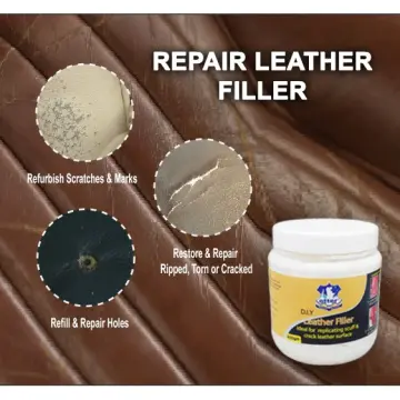 Leather Vinyl Repair Filler Compound Cream for Leather Restoration Cracks  Burns Car Seat Sofa Holes