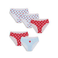 กางเกงในเด็กผู้หญิง Mothercare love hearts briefs - 5 pack WC655