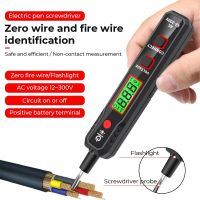 HT89 Pen Type Voltage Detector Contact amp; Non-Contact 300V Backlight Flashlight Screwdriver Electrician AC Voltage Tester