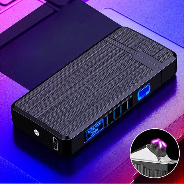 zzooi-dual-arc-usb-charging-electronic-windproof-led-lighter-personality-men-gift