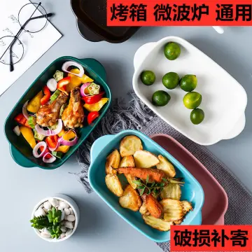 7/8.6/10.6 inch Polka Dot Baking Tray Binaural Baked Rice Pan Ceramic  Cheese Pasta Microwave