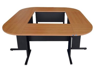 โต๊ะประชุมขาเหล็ก KINGDOM 240 Cm // MODEL : TP-1200 ดีไซน์สวยหรู สไตล์เกาหลี ขนาด 10 ที่นั่ง สินค้ายอดนิยมขายดี แข็งแรงทนทาน ขนาด 240x200x75 Cm