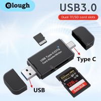 Elough OTG 4 In 1 USB 3.0 Card Reader Usbmicro To Type C SD TF สมาร์ทการ์ดหน่วยความจำความเร็วสูงการถ่ายโอนข้อมูลการอ่านการ์ดสำหรับ PC