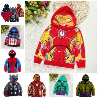 New Spring Autumn Boys Coats Hooded Jackets Children Outerwear Kids Clothes Spiderman Clothes Iron Man Baby Boy Long Sleeve Tops