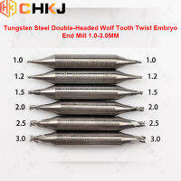 CHKJ ทังสเตนเหล็ก Double-Headed Wolf ฟัน Twist Embryo End Mill 1.01.21.52.02.53.0มม. End Milling Cutter Locksmith เครื่องมือ