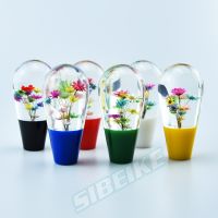 10CM Car Flower Shift Knob Acrylic Racing Lever Change Knob Car Accessories Crystal Gear Shift Knob