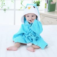 2-6 year Baby Robe Cartoon Hoodies Girl Boys Sleepwear Good Quality Bath Towels Kids Soft Bathrobe Pajamas Childrens Clothing