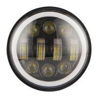 New Brightest 80W 5.75 Inch Round LED Projection Motorcycles Headlight Black