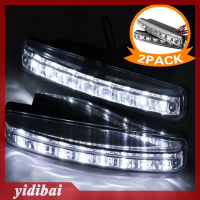 yidibai ไฟหน้า LED 8ดวงสำหรับรถยนต์2X ใหม่ไฟตัดหมอกเวลากลางวันไฟสีขาว