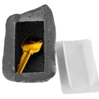 【HOT】 Outdoor Spare Key House Safe Hidden Hide Storage Security Rock Stone Case Box