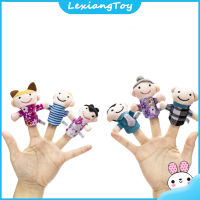 ของเล่น Lexiang ชุด Boneka Jari Tangan 6ชิ้น Boneka Jari Tangan การ์ตูนหุ่นนิ้วมือตุ๊กตาของเล่นสำหรับเด็กของเล่นเพื่อการศึกษาสำหรับของขวัญเด็กชายหญิง