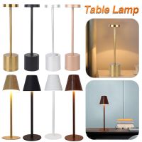 LED Touch Table Lamp Wireless Portable Reading Light USB Dimming Night Light For Bar Restaurant Hotel Bedroom Atmosphere Decor Night Lights