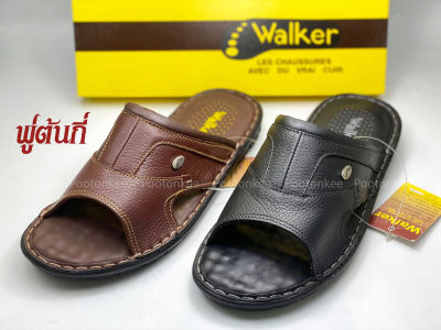 รองเท้า WALKER รุ่น WB684 รองเท้าแตะวอคเกอร์ รองเท้าหนังแท้ สีดำ สีน้ำตาล ไซส์ 41-45 ของแท้!!