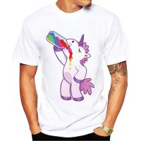 Anatomy Of A Unicorn Funny Tshirt Homme T Shirt Men White Tshirt Tee