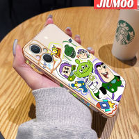 JIUMOO เคสสำหรับ OPPO Reno 7z A96 Reno7 Lite F21 Pro 5G Reno 8 Lite Reno 8Z กับการ์ตูนมอนสเตอร์กันกระแทกขอบด้านข้างเคสโทรศัพท์สี่เหลี่ยมดั้งเดิมเคสลวดลายเคลือบหรูหราฝาครอบหลังเต็มรูปแบบเคสป้องกันกล้อง