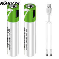 KKmoon Type-C พอร์ตชาร์จ AAA ลิเธียมค้างคาว-Tery 1.5โวลต์ค้างคาว-Tery 750mWh ความจุสูงแรงดันไฟฟ้าคงที่ชาร์จอย่างรวดเร็วเป็นมิตรกับสิ่งแวดล้อ แบตเตอรี่