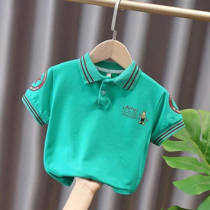 2022 bagong pambata na polo shirt na maikling manggas na T-shirt na ...