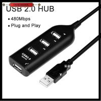 FAHEEMIDEN ไมโคร USB ความเร็วสูงแบบพกพาฮับ2.0 4พอร์ตแล็ปท็อป PC อะแดปเตอร์เครื่องแยกอเนกประสงค์