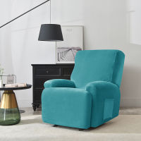 4 Separate Piece Thick Velvet Recliner Chair Cover Stretch Recliner Sofa Slipcover for Living Room Elastic Armchair Cover