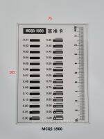 แผ่นฟิลม์ใสเช็ครอยเส้นและจุด, Black Spot Visual Inspection Standard Comparison Card Dot Line Contrast Gauge Film Ruler Calibration Slide 75x105mm MICROMETER,MCQ5-1900