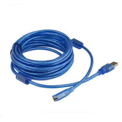 USB Cable M/F 10M V2.0 สายต่อยาว10เมตร (สีฟ้า)