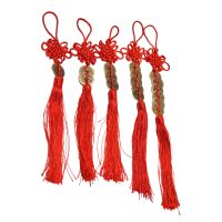 【CW】 1pc Ancient 1/2/3/5/6 Copper Coins Red Chinese Knot Feng Shui Wealth Success Lucky Charm Home Car Decoration