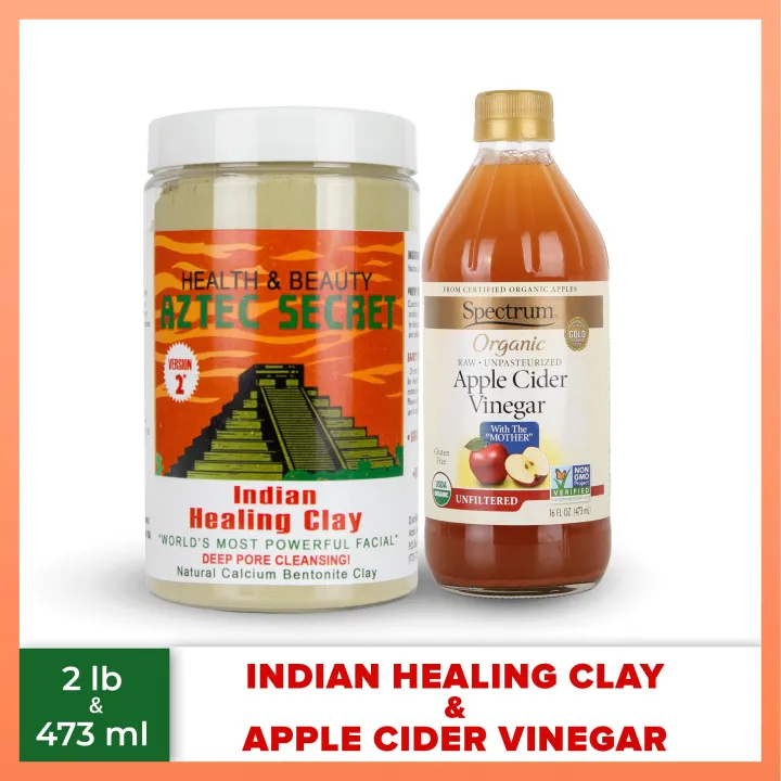Aztec Secret Version 2 Indian Healing Clay 2lb and Spectrum Organic