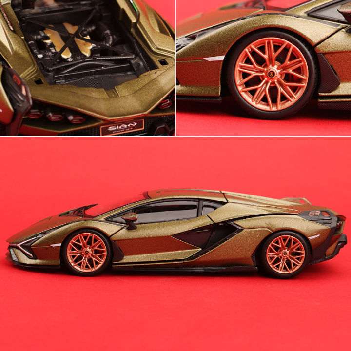 bburago-1-24-lamborghini-sian-fkp37ล้อแม็กรถยนต์-d-iecasts-และของเล่นยานพาหนะรถรุ่นขนาดเล็กขนาดรุ่นรถสำหรับเด็ก