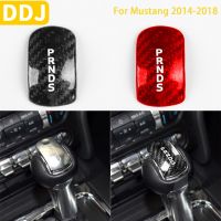 Car Gear Handlebar Head Cover Carbon Fiber Sticker Trim For Ford Mustang GT 2014 2015 2016 2017 2018 Interior Essories