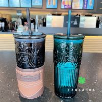 Starbuck Anniversary Cup 2022 Classic Dark Green Goddess Glass Straw Cup