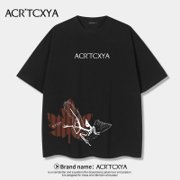 ACRTCA เสื้อยืดลายนกใส่ในบ้านสำหรับฤดูร้อนเสื้อแขนสั้นผ้าคอตตอนทรงหลวมเสื้อสำหรับทั้งหญิงและชายแฟชั่นพิมพ์ลายคู่รัก