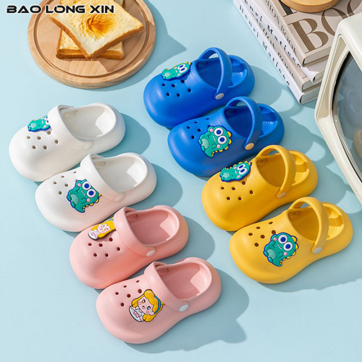 baolongxin-รองเท้าแตะสลิปเปอร์พื้นหนาเสื้อนอกกันลื่นสำหรับผู้หญิงน่ารักฤดูร้อนรองเท้าแบบมีรูระบายสไตล์ใหม่