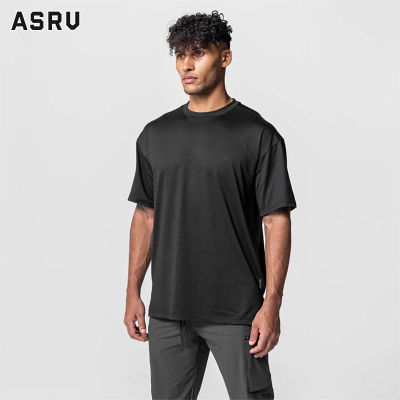 ASRV เสื้อยืดผู้ชาย เสื้อผ้าผู้ชาย t shirt for men เสื้อยืดผู้ชายแขนแขนสั้นคอกลมหลวมขนาดใหญ่แห้งเร็ว,เสื้อผู้ชายสีทึบใหม่ฤดูร้อน