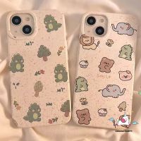 เคสโทรศัพท์ใช้ได้กับ IPhone 11 12 13 14 15 Pro Max 7 6 6S 8 Plus 7Plus XR XS MAX SE 2020เคสนิ่มลายการ์ตูนน่ารักลายหมีหมูน่ารักย่อยสลายได้เป็นมิตรกับสิ่งแวดล้อม