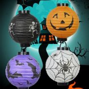 Zeston vui với hộp sọ bí ngô đèn LED trang trí Halloween đèn lồng kinh dị