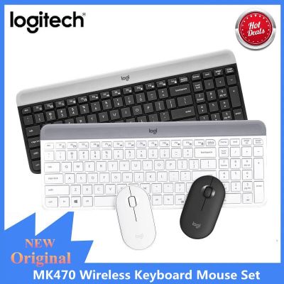 Logitech MK470 Wireless Keyboard Mouse Combo Ultra-Thin 2.4G Silent 1000DPI Slim Keboards Mice Set For PC Laptop Office